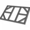 Telaio per pavimento in acciaio galvanizzato per CA003 124x182 cm