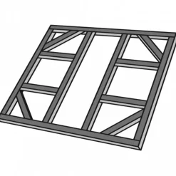 Telaio per pavimento in acciaio galvanizzato per CA004 183x156 cm