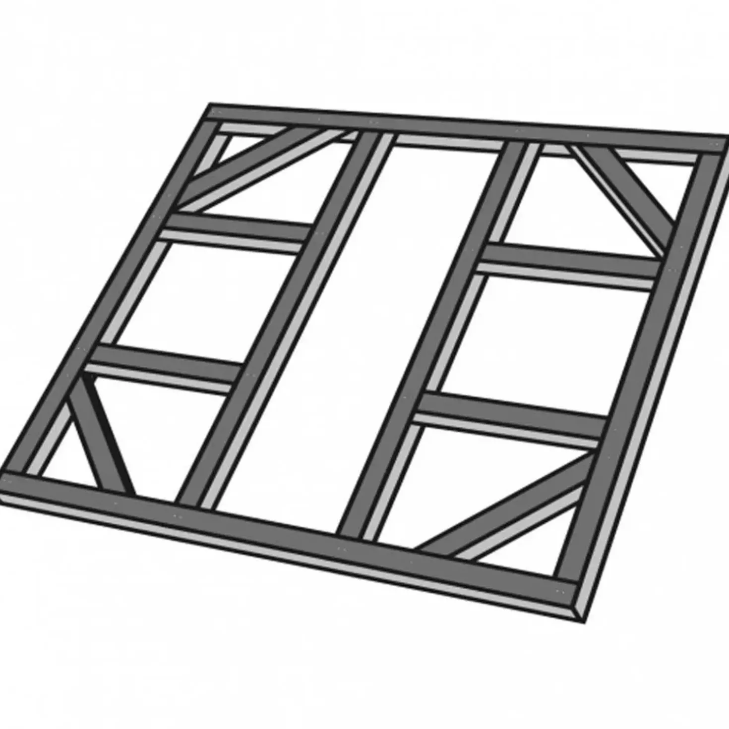 Telaio per pavimento in acciaio galvanizzato per CA004 183x156 cm