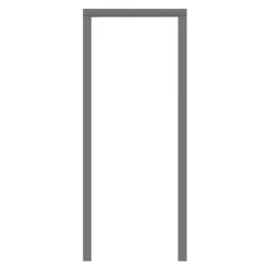 Telaio porta in PVC grigio pastello kit