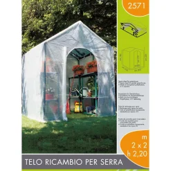 Telo di ricambio per serra a casetta "Violetta"