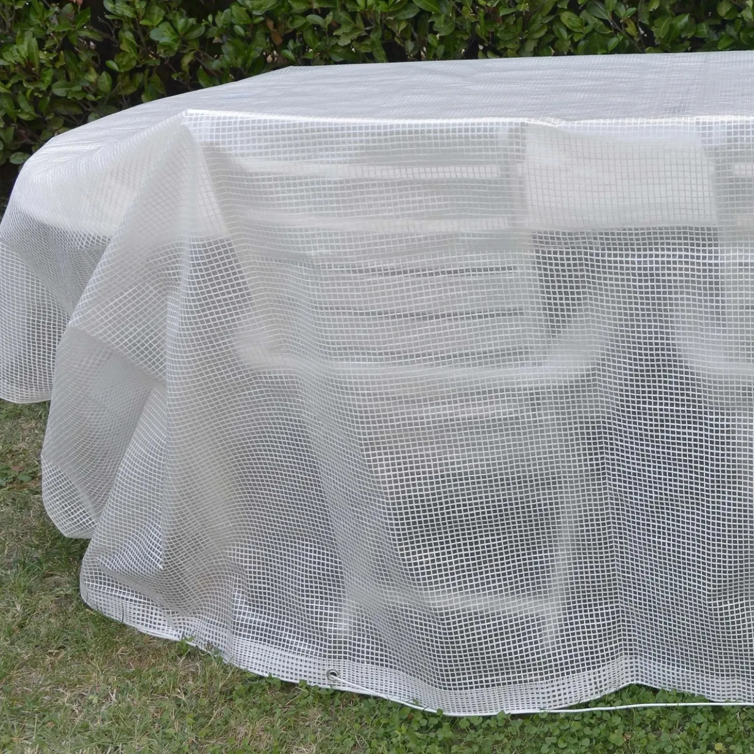 Telo occhiellato retinato Tenax Cover All polietilene 2x3 m bianco-trasparente