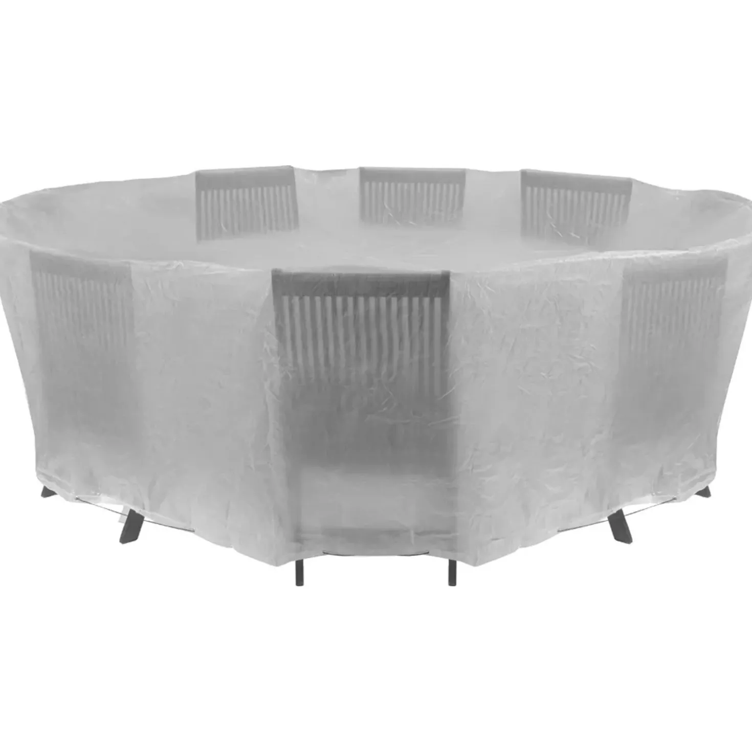 Telo protettivo per tavolo Ø 125 x 75 cm trasparente
