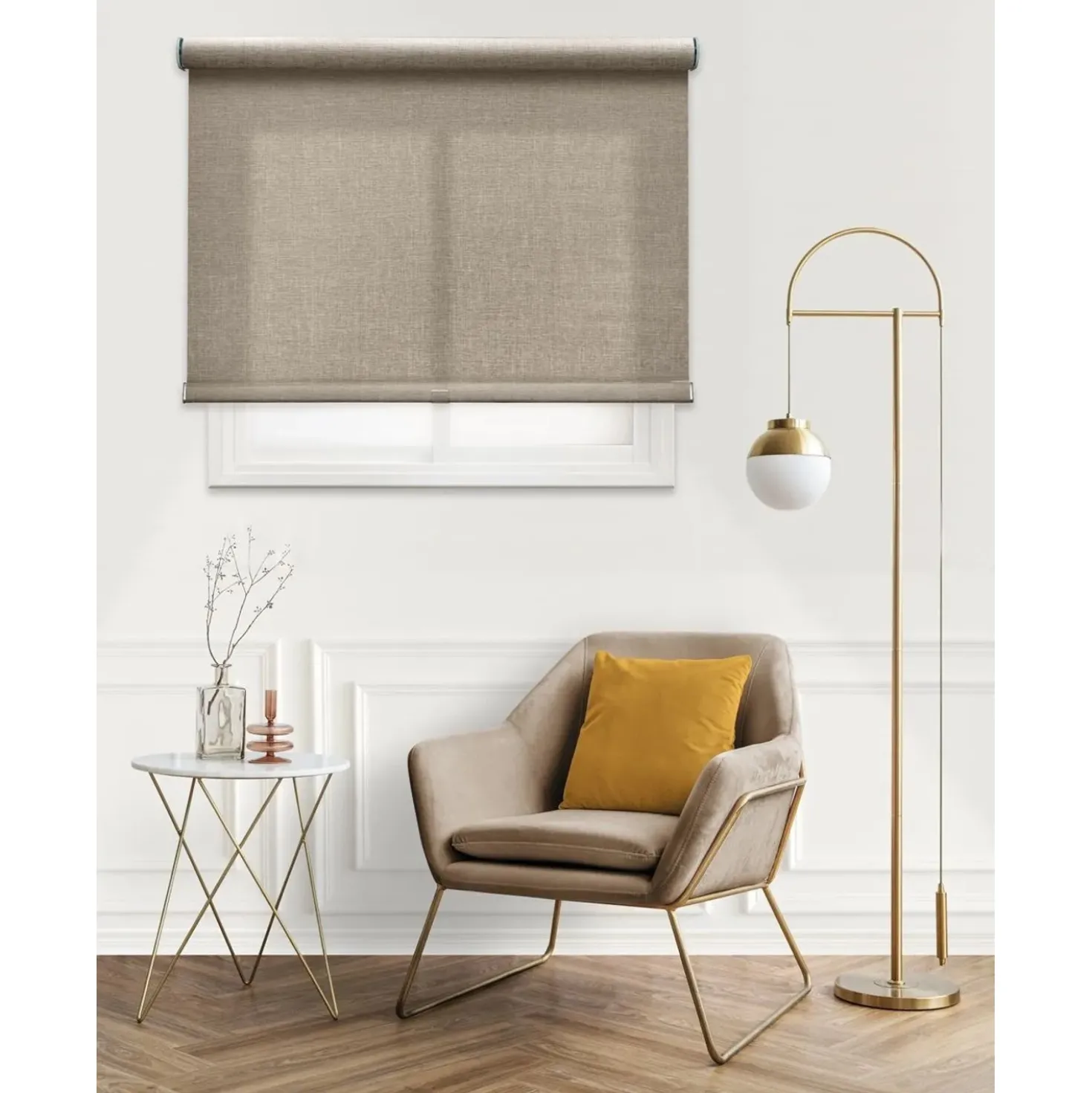 Tenda a rullo Berlin filtrante 150x250 cm marrone