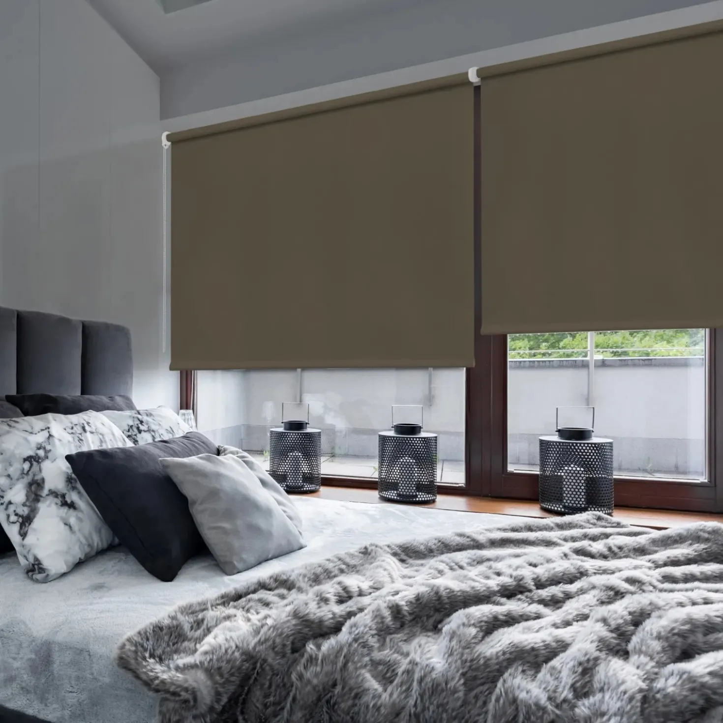 Tenda a rullo colore tortora 160x250 cm