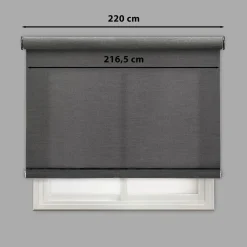 Tenda a rullo Lino filtrante 220x250 cm antracite