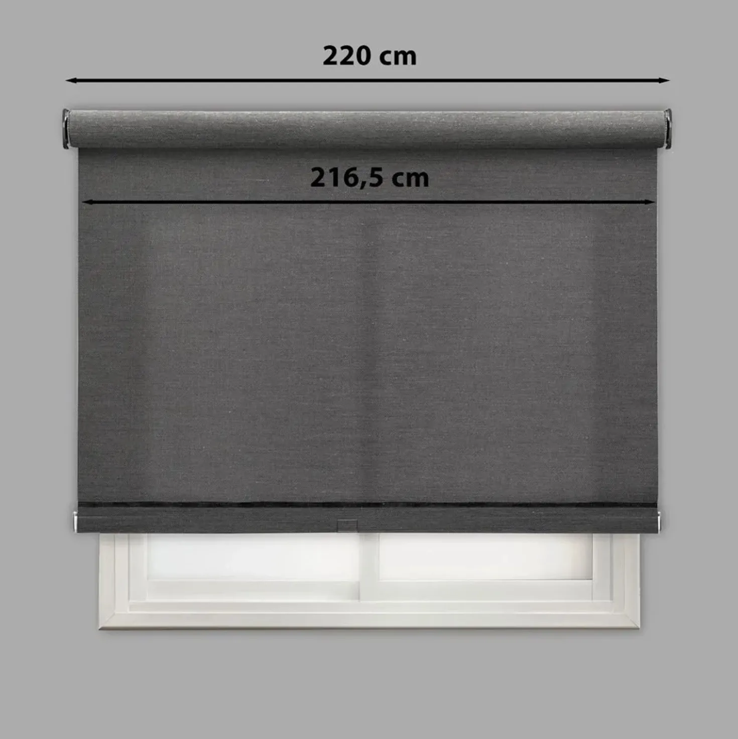 Tenda a rullo Lino filtrante 220x250 cm antracite