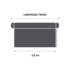 Tenda a rullo semifiltrante Rodi L 150 x H 252 cm grigio scuro