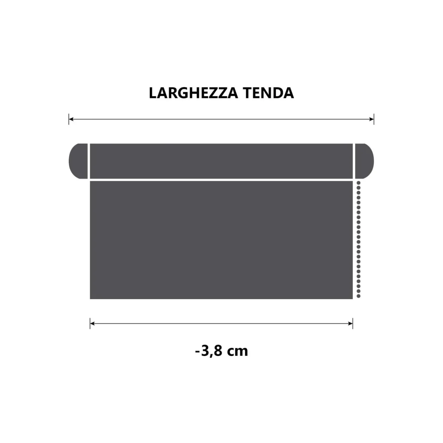Tenda a rullo semifiltrante Rodi L 150 x H 252 cm bianco
