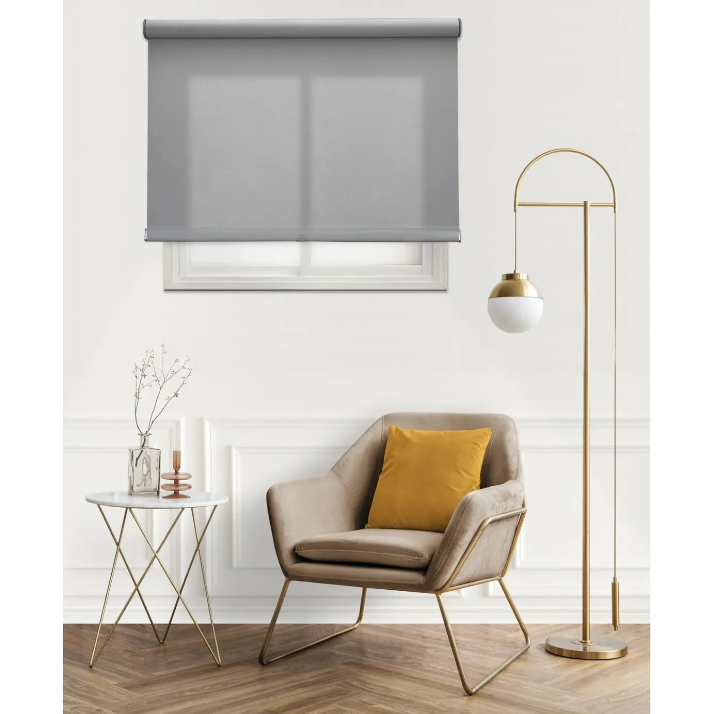 Tenda a rullo Vetas filtrante 220x250 cm grigio