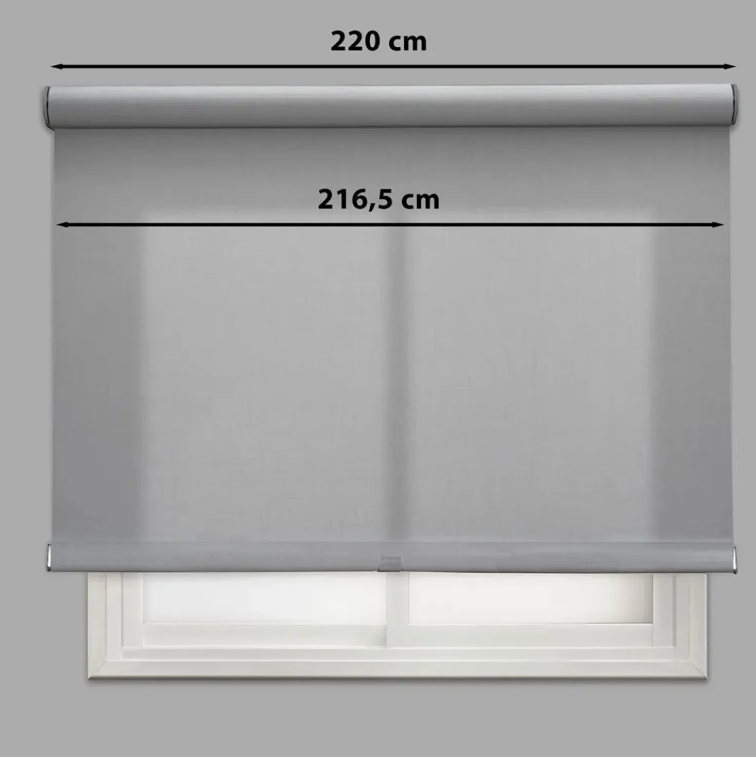 Tenda a rullo Vetas filtrante 220x250 cm grigio