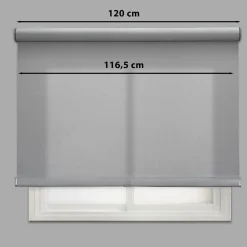 Tenda a rullo Vetas filtrante 120x250 cm grigio