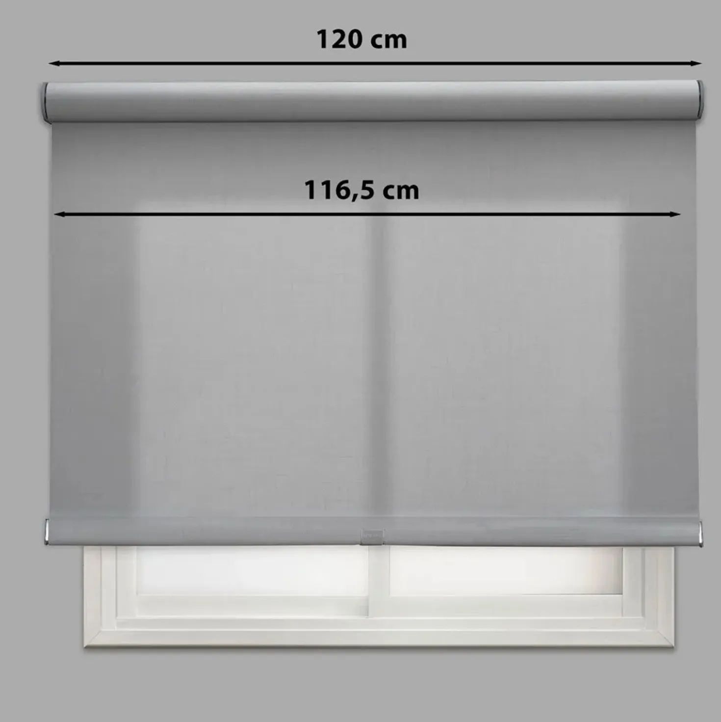 Tenda a rullo Vetas filtrante 120x250 cm grigio
