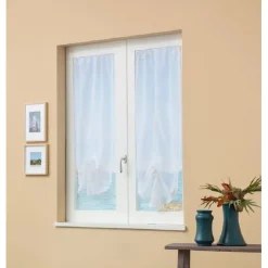 Tenda a vetro AllegraL 60 x H 150 cm bianco