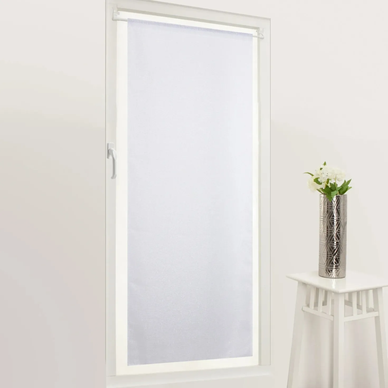 Tenda a vetro Elaura L 90 x H 240 cm bianca