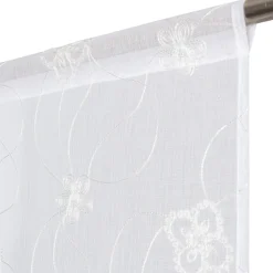 Tenda a vetro Florine L 60 x H 150 cm bianco