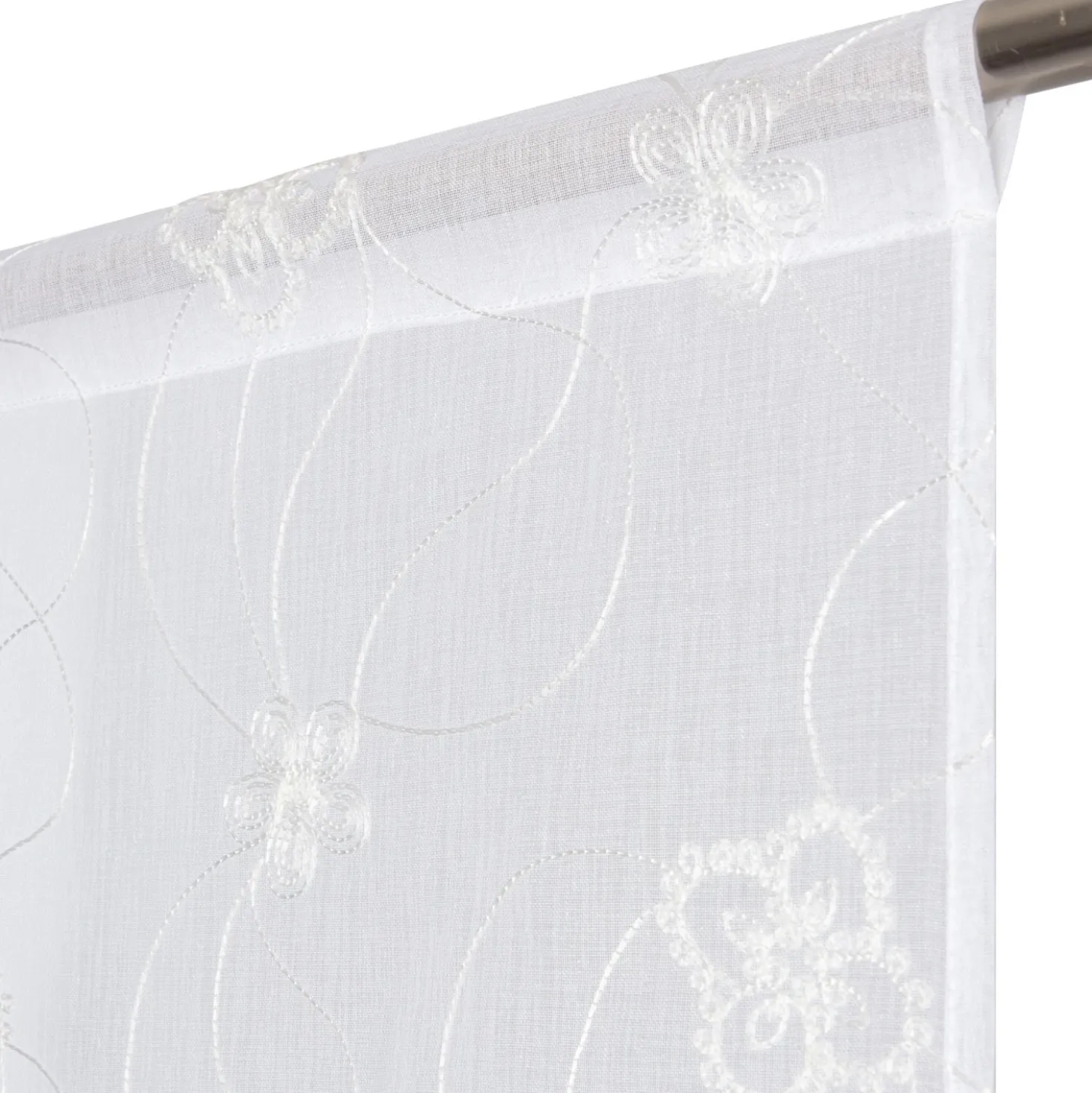Tenda a vetro Florine L 60 x H 150 cm bianco