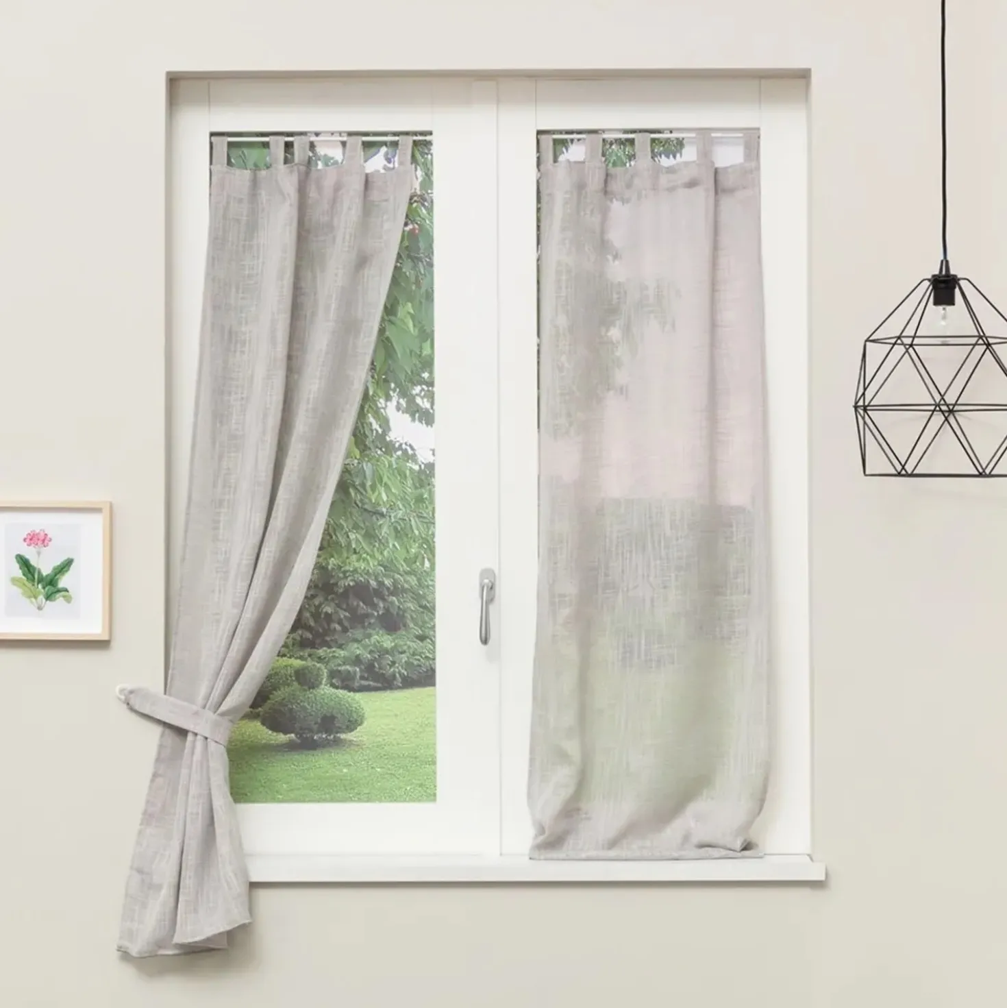 Tenda a vetro Lione L 60 x H 150 cm grigio