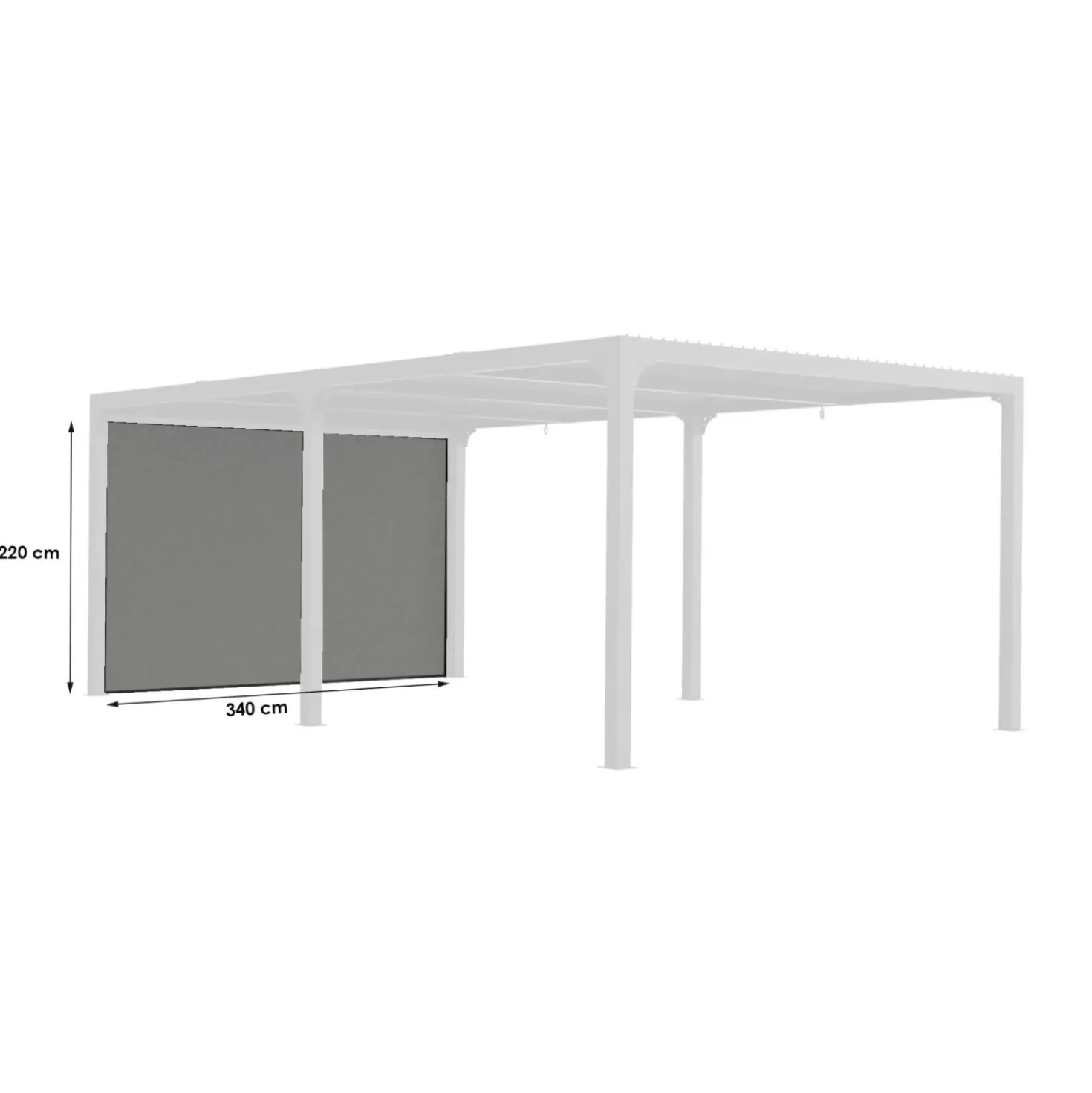 Tenda accessoria per pergola bioclimatica 3630 e 3660 antracite