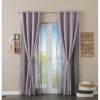 Tenda arredo Doppio Velo L 140 x H 280 cm malva