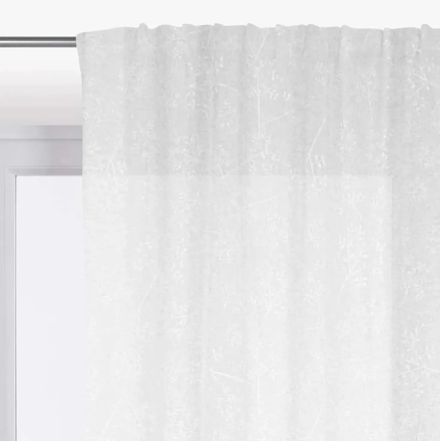 Tenda arredo Essen bianco 140x300 fett. + pass. nasc.