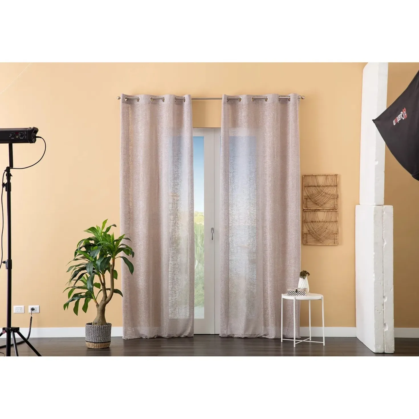Tenda arredo Laisy L 140 x H 280 cm tortora