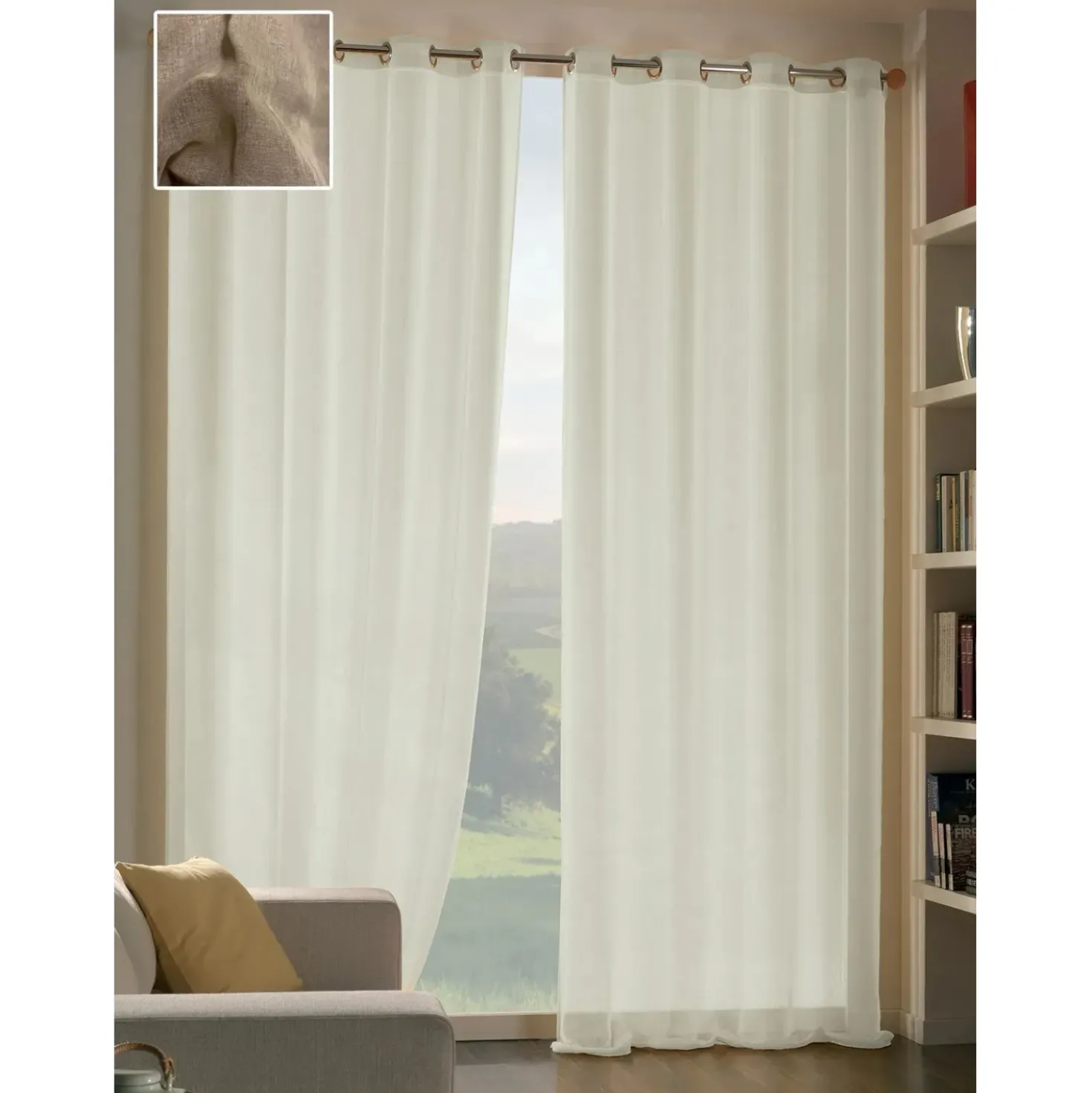 Tenda arredo London L 140 x H 280 cm tortora
