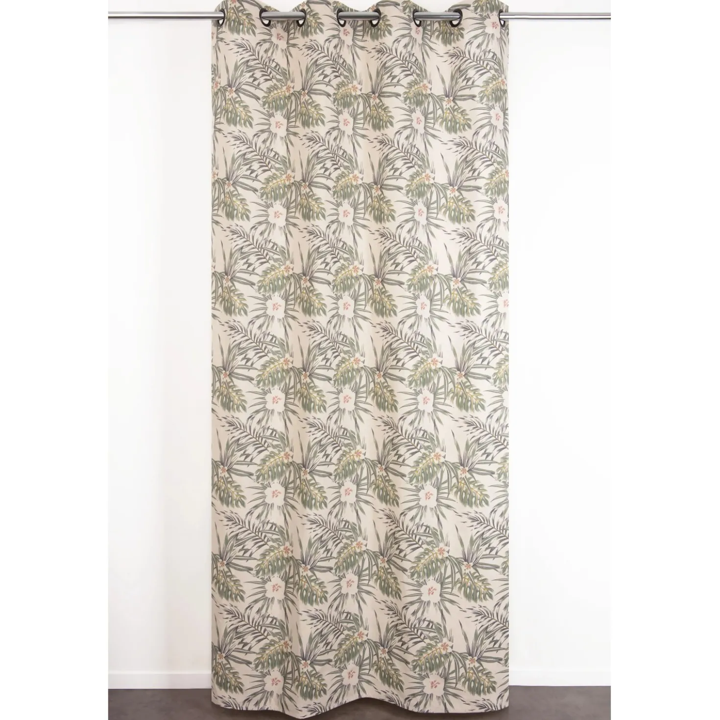 Tenda arredo Natalia L 135 x H 280 cm ecrù con fantasia