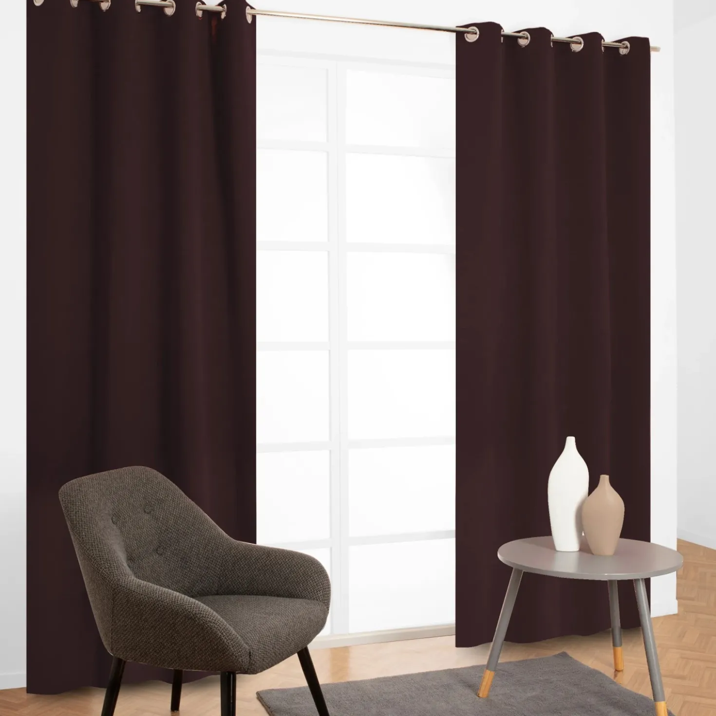 Tenda arredo Orus L 135 x H 280 cm bordeaux