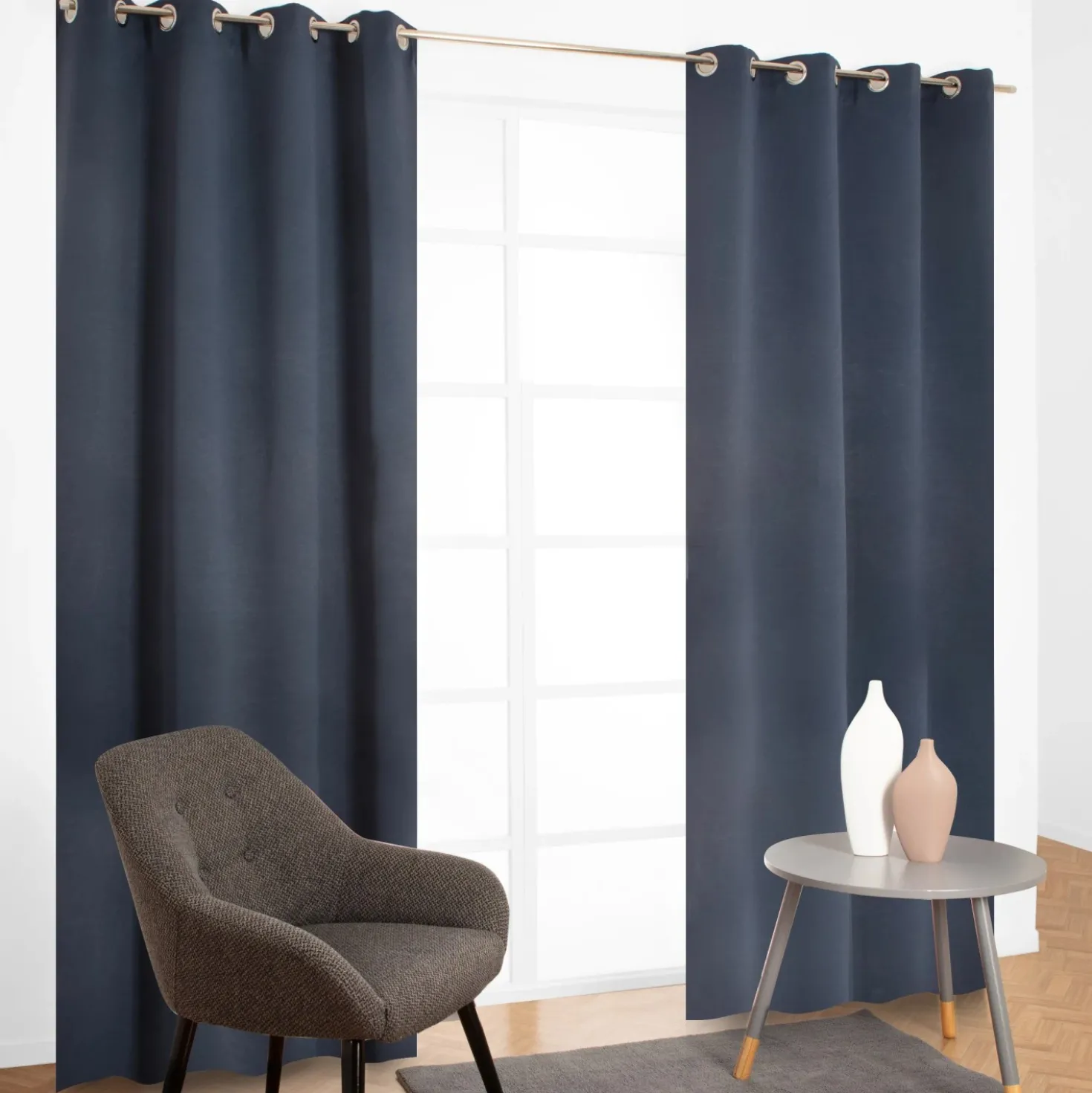 Tenda arredo Orus L 135 x H 280 cm blu scuro