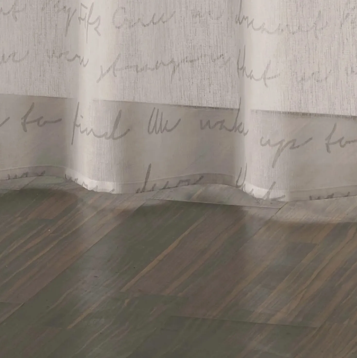 Tenda arredo Scritto L 140 x H 280 cm grigio