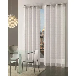 Tenda arredo Scritto L 140 x H 280 cm grigio