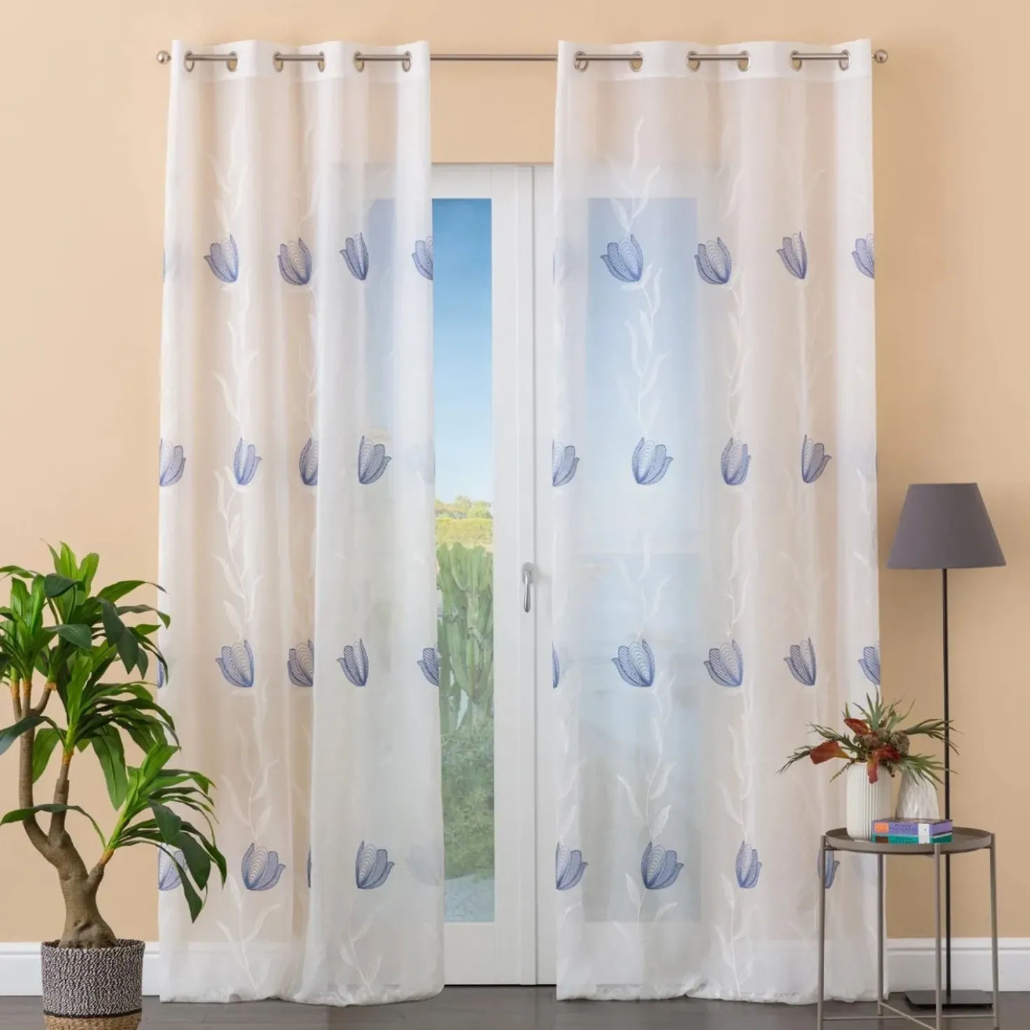 Tenda arredo Tulipan L 140 x H 280 cm blu
