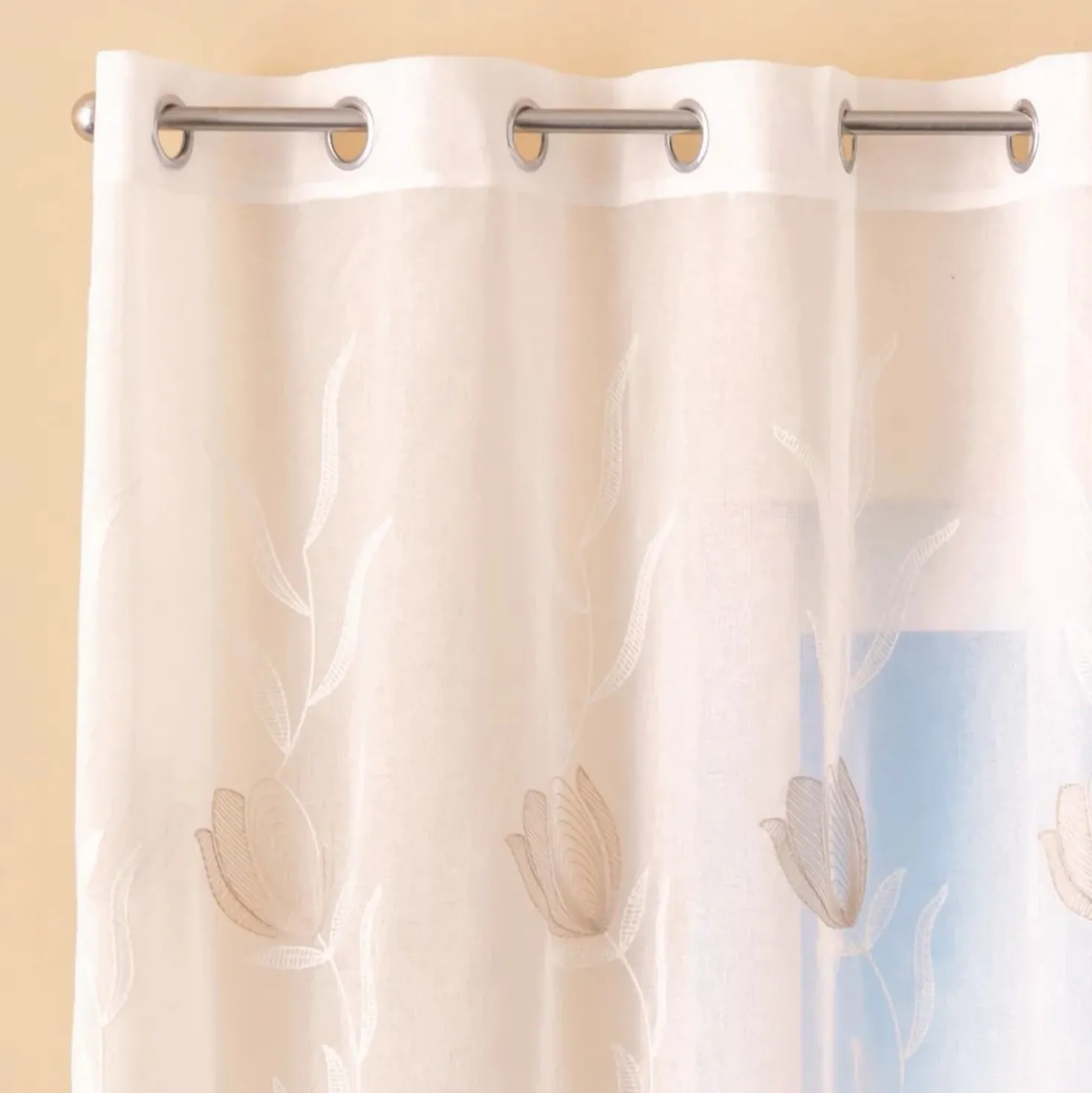 Tenda arredo Tulipan L 140 x H 280 cm tortora
