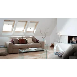 Tenda avvolgibile beige 55 cm x 78/98 cm