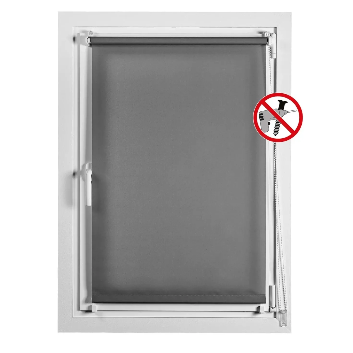 Tenda Clip & Fix colore grigio 60x180 cm
