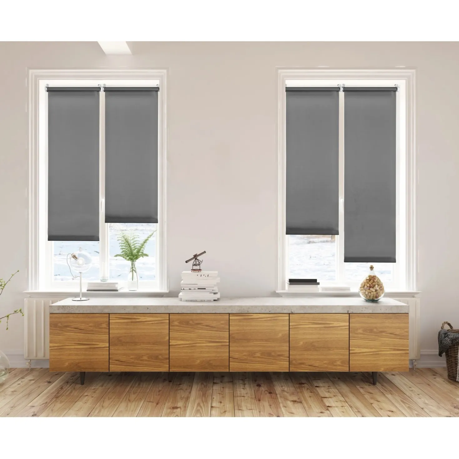 Tenda Clip & Fix colore grigio 60x180 cm