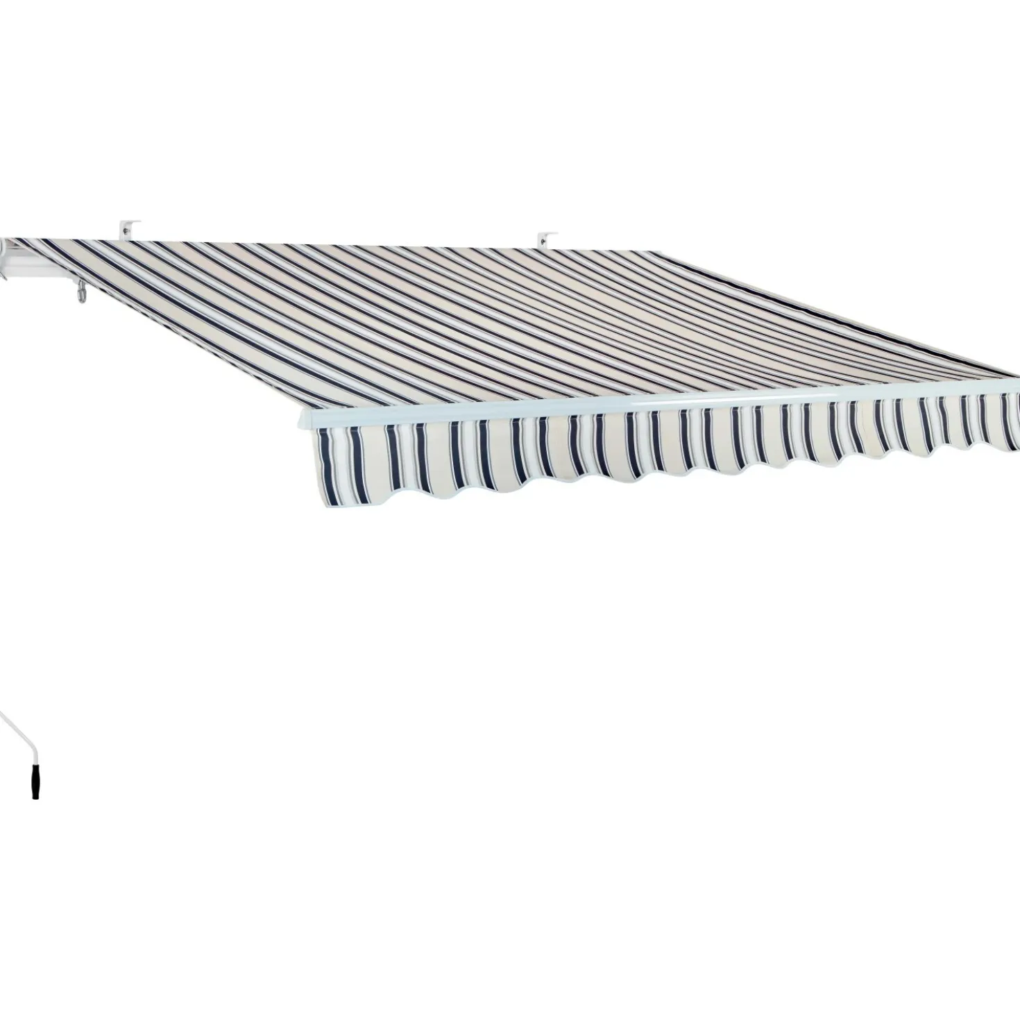 Tenda da sole a braccio reclinabile 395x250 cm beige/grigio