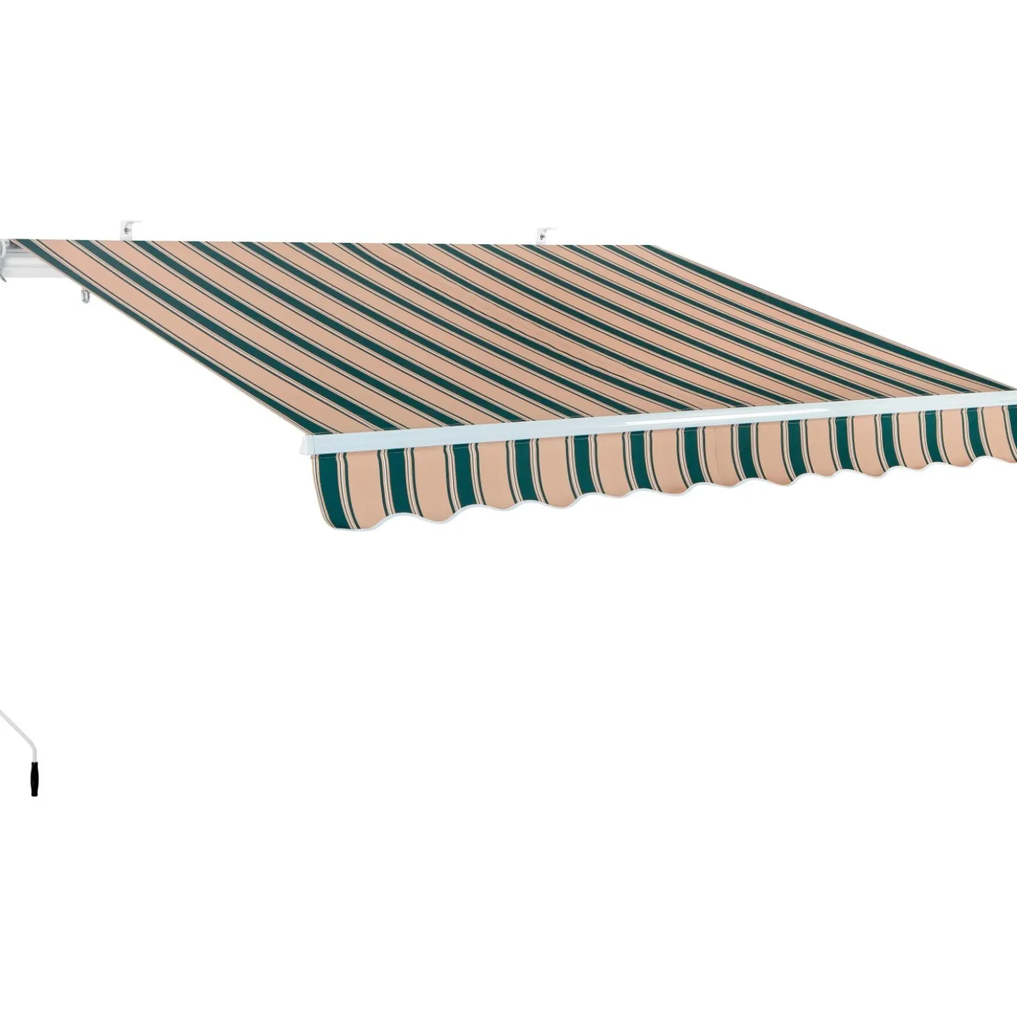 Tenda da sole a braccio reclinabile 395x250 cm beige/verde