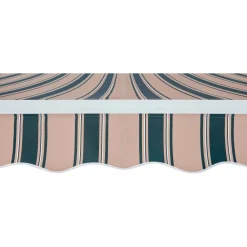 Tenda da sole a braccio reclinabile 395x250 cm beige/verde