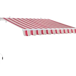 Tenda da sole a braccio reclinabile 395x250 cm beige/bordeaux