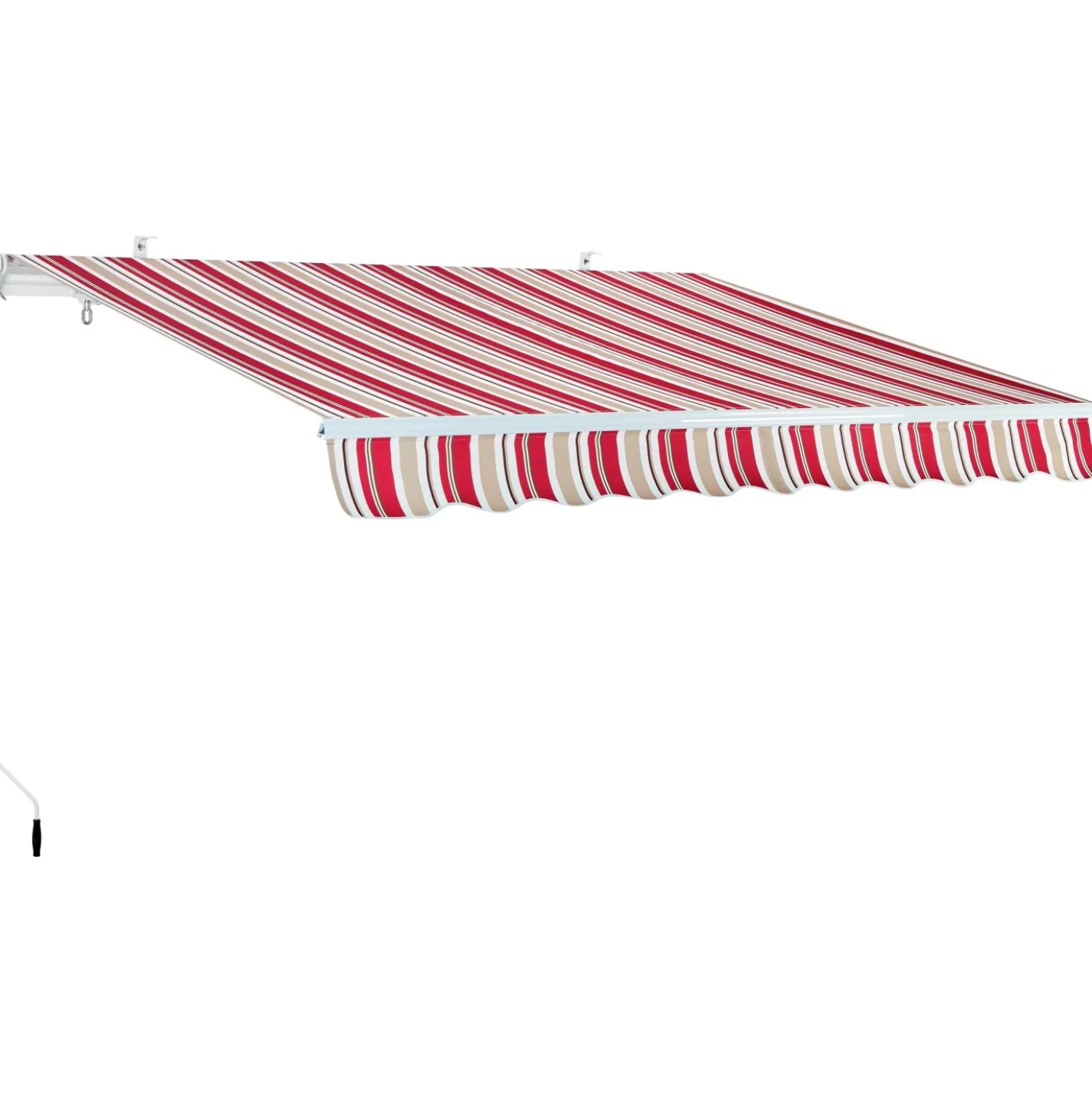 Tenda da sole a braccio reclinabile 395x250 cm beige/bordeaux