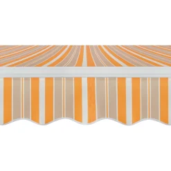 Tenda da sole a caduta con braccetti 250x250 cm beige/giallo