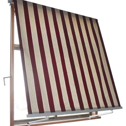 Tenda da sole a caduta con braccetti Milos 100x250 cm beige-bordeaux