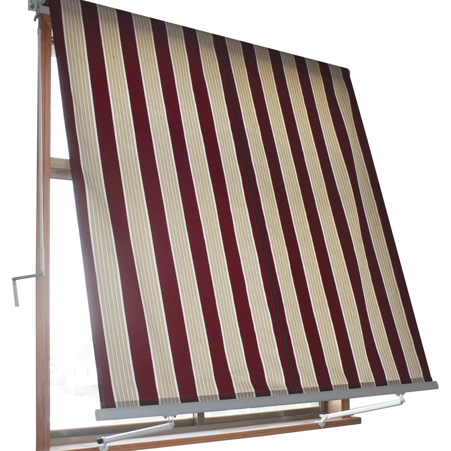 Tenda da sole a caduta con braccetti Milos 100x250 cm ocra