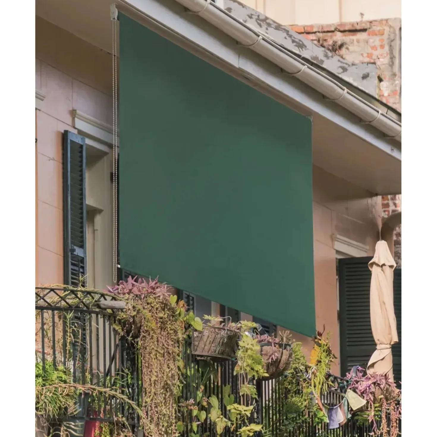Tenda da sole a caduta verticale con rullo 150x250 cm verde