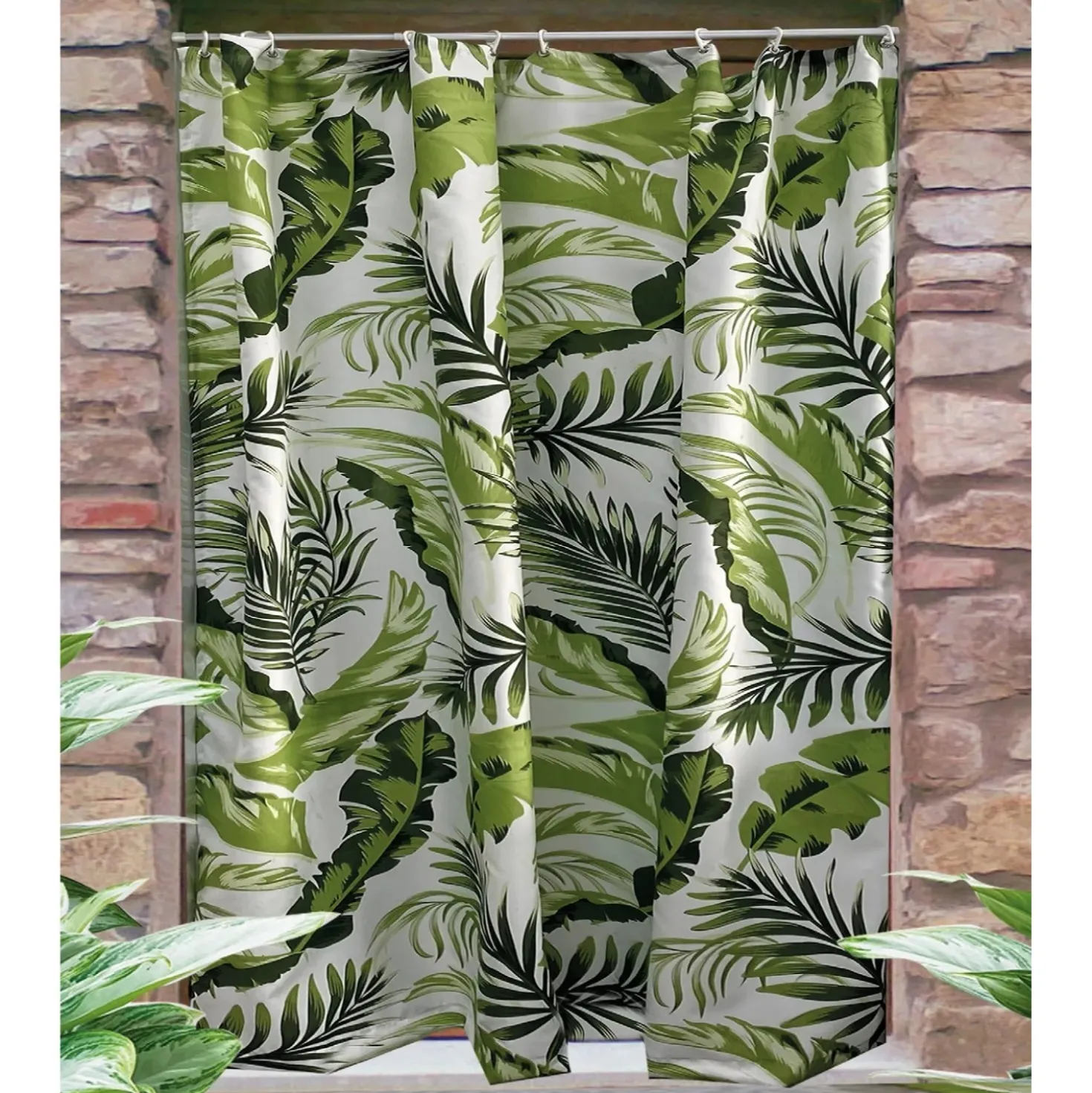Tenda da sole a caduta verticale 150x300 cm fantasia foglie