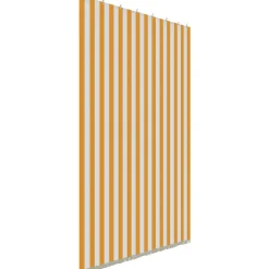 Tenda da sole a caduta verticale con anelli 145x300 cm giallo rigato