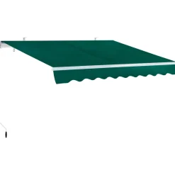 Tenda da sole retrattile con braccio regolabile 295x200 cm verde scuro