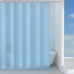 Tenda doccia Basic in peva 180x200 cm azzurra